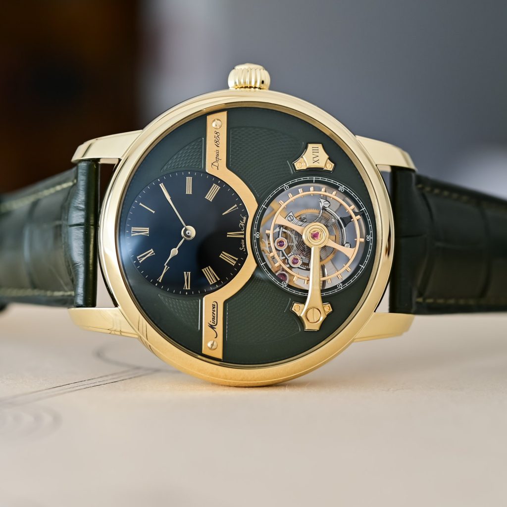 Minerva Exo Tourbillon Limited Edition 18 Olive Green yellow Gold - review - 8