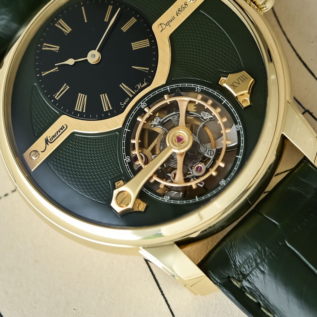Minerva Exo Tourbillon Limited Edition 18 Olive Green yellow Gold - review - 2