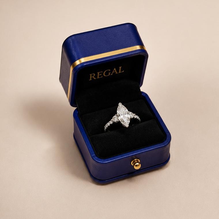 Regal oval cut diamond ring