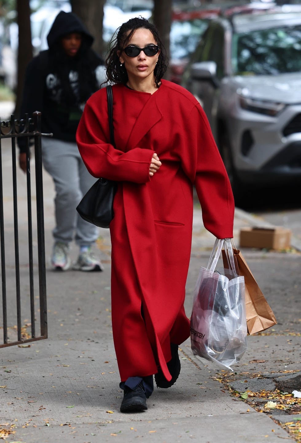 exclusive new york, ny zoe kravitz was spotted heading out for an afternoon walk in new york city, embracing the fall weather in a floor length red coat pictured zoe kravitz backgrid usa 24 september 2026 byline must read blayzenphotos backgrid usa 1 310 798 9111 usasalesbackgridcom uk 44 208 344 2007 uksalesbackgridcom uk clients pictures containing children please pixelate face prior to publication