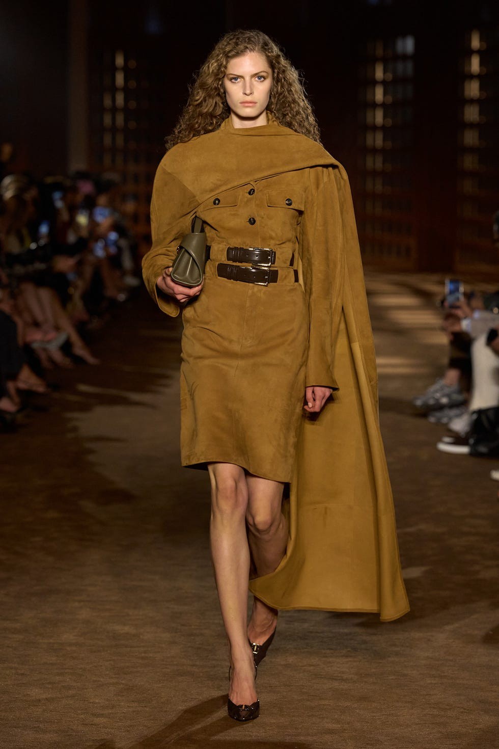 skirt suit suede leather