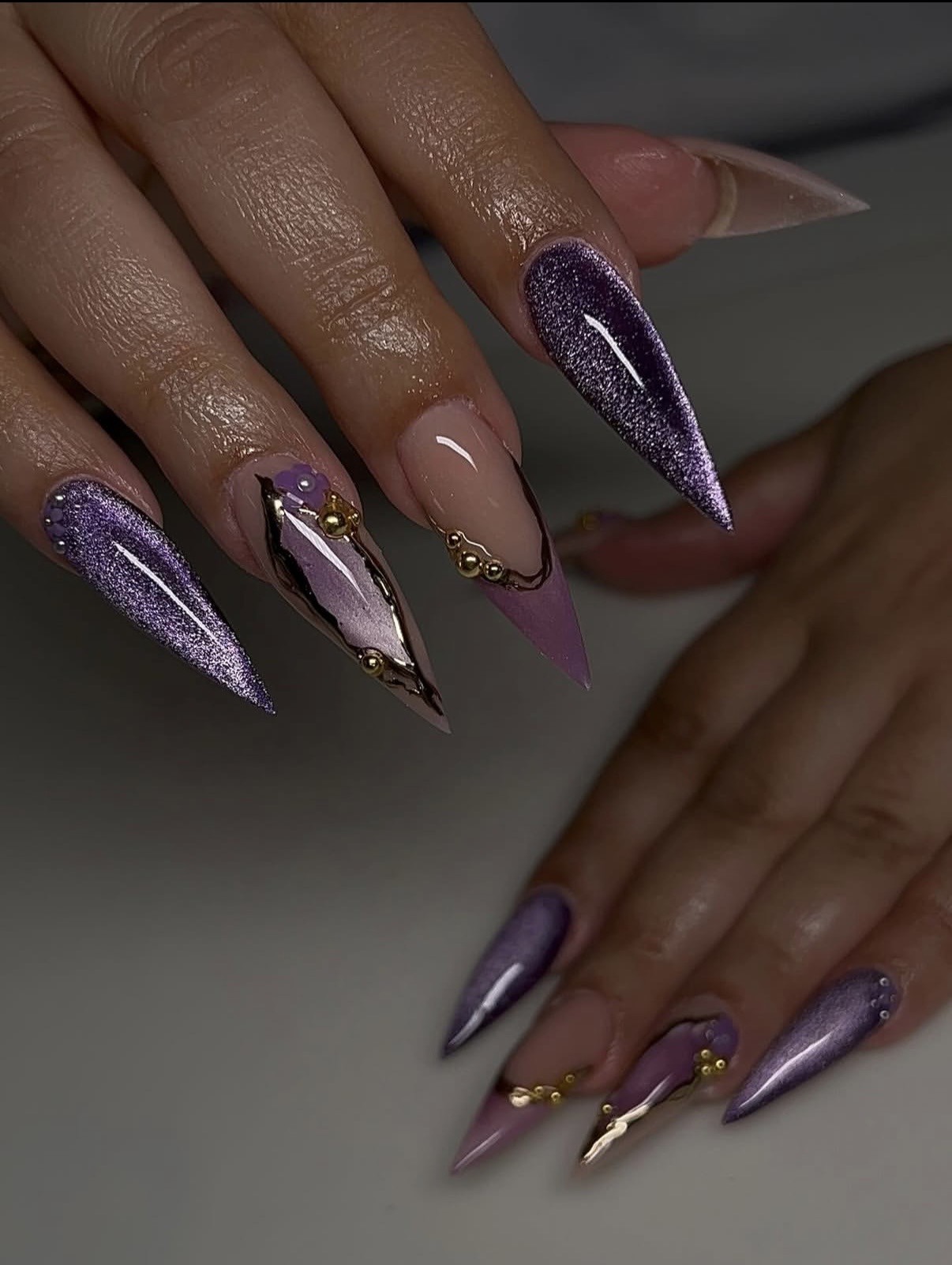 fall purple nail designs