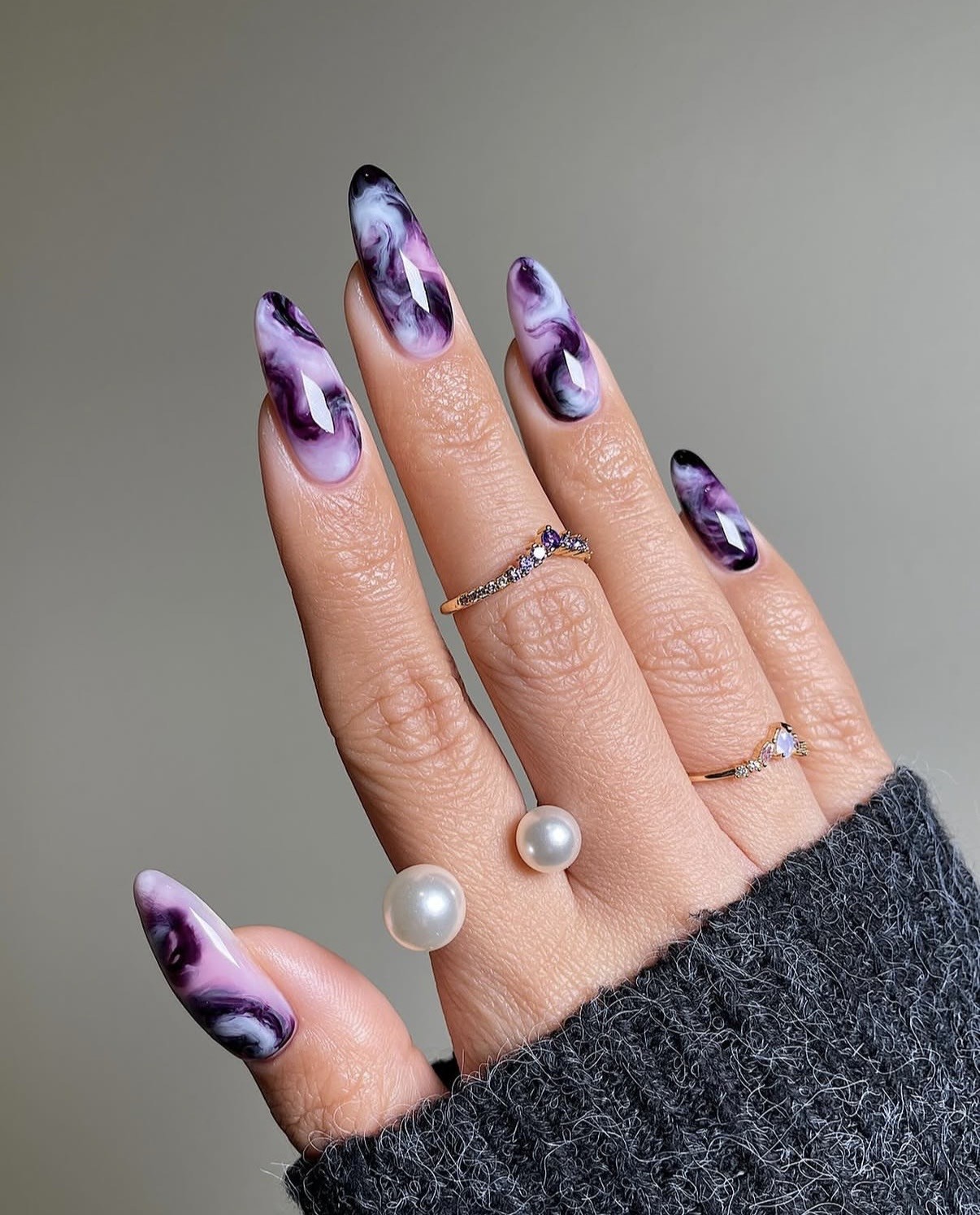 fall purple nail designs