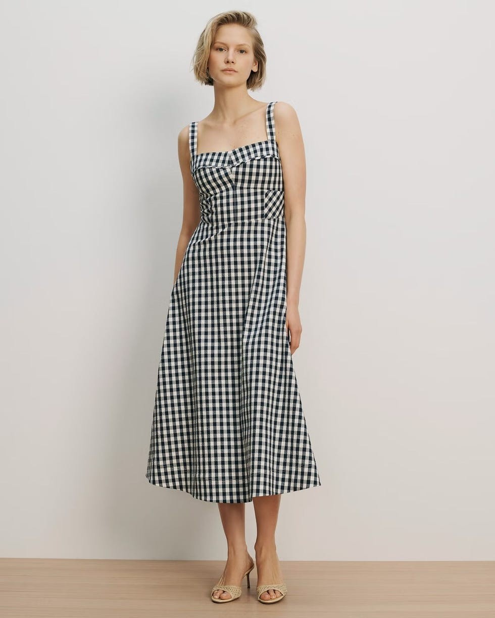 Alia Gingham Midi Dress