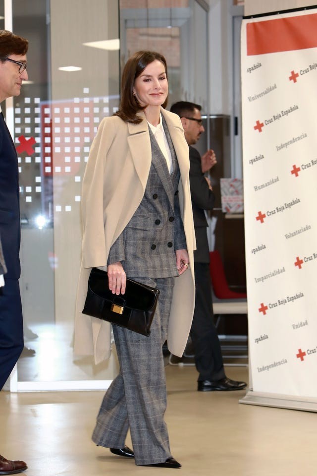 Queen Letizia Of Spain Attends A Meeting At Red Cross Headquarters
