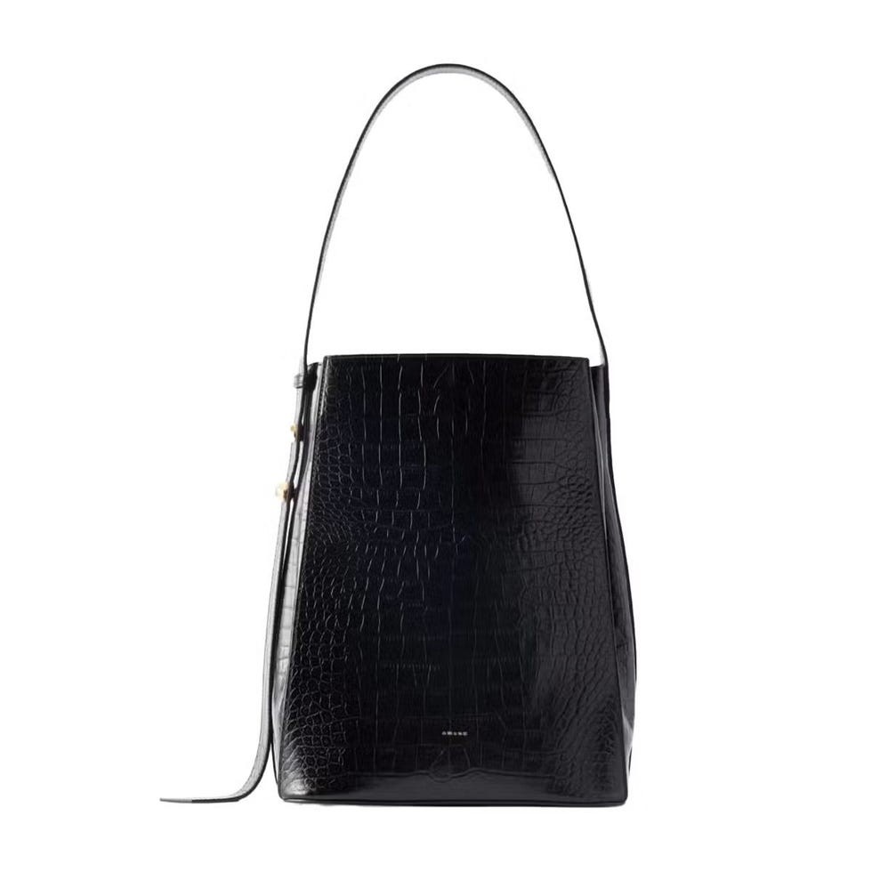 Somalia Croc-Effect Shoulder Bag