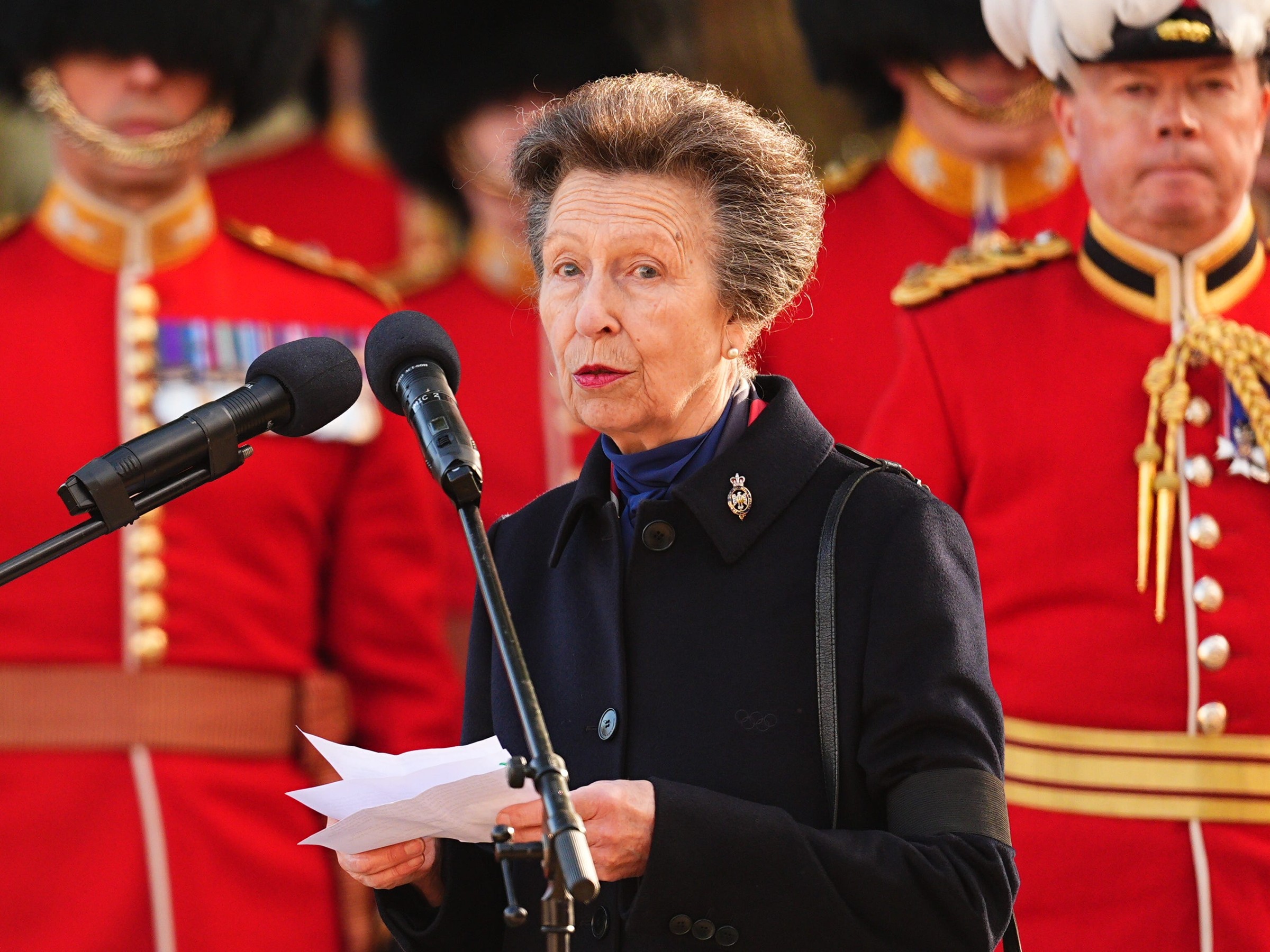 The Princess Royal Attends The Rededication Of The Guards Memorial