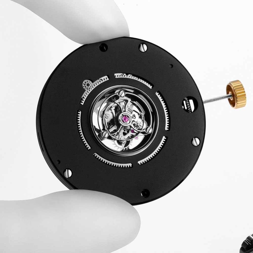 Peacock Black Hole III Curved Guilloché Central Tourbillon - 4