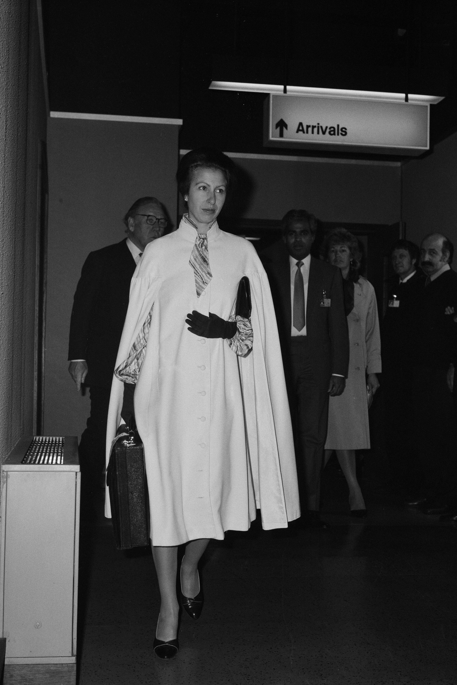 Princes Anne At Heathrow, 1985