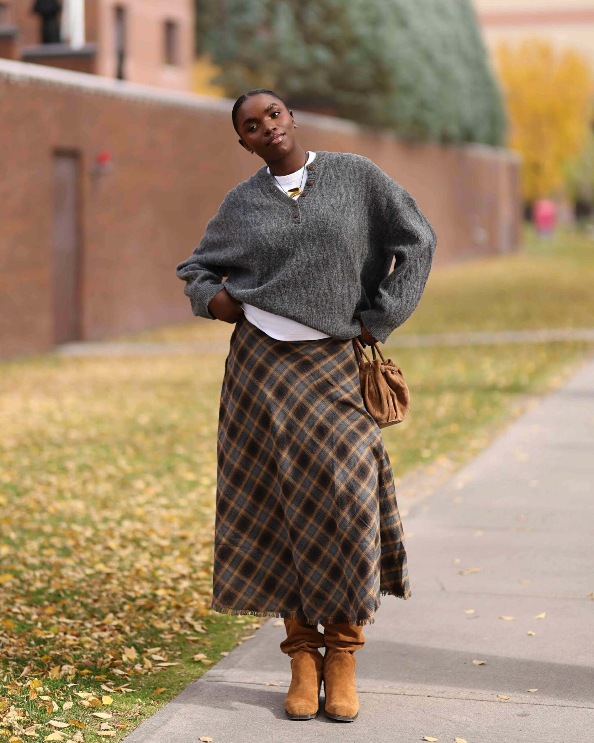 sweater and skirt outfits