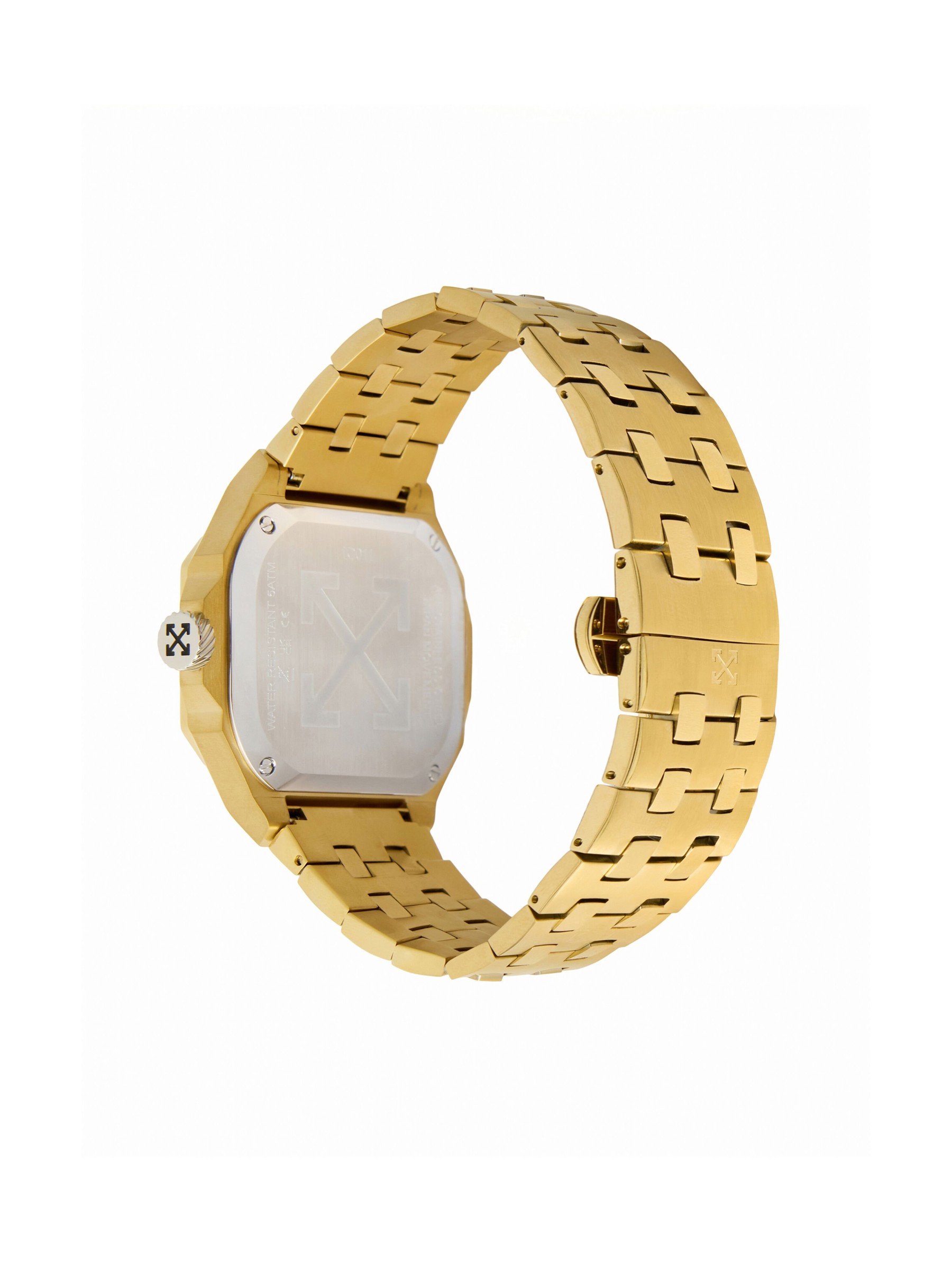 OFF WHITE "Heavy Duty" Watch Two Tone Gold & Silver OW1G011M