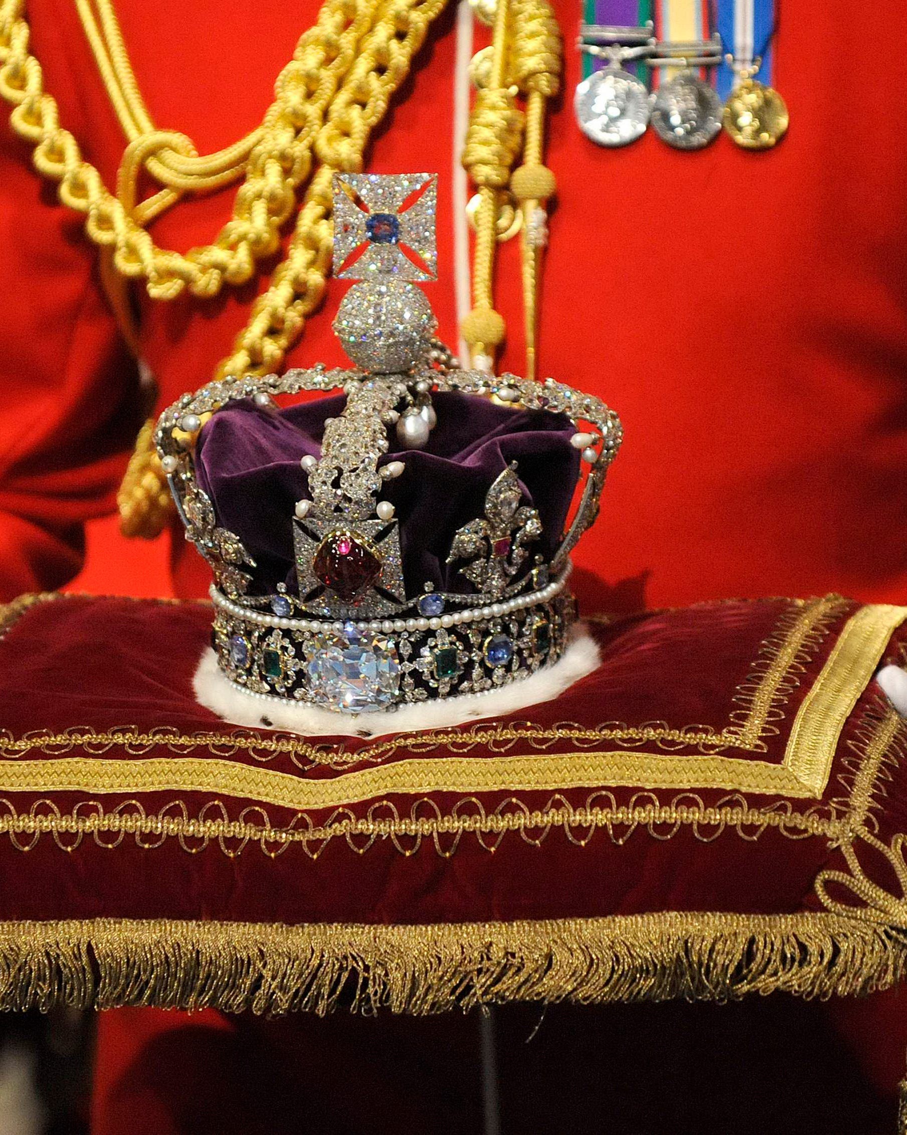 the imperial state crown, due to be worn
