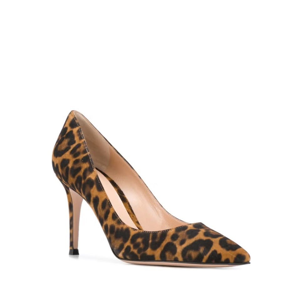 Gianvito 85mm leopard-print pumps