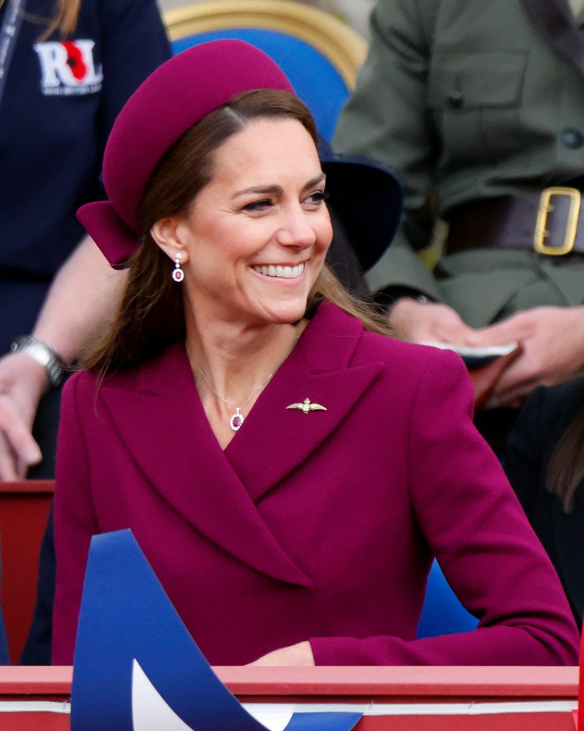 The Royal Family Watch Military Procession To Mark The 80th Anniversary Of VE Day