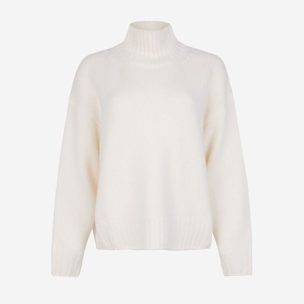 Cashmere Tricot Boat-Neck Style Sweater