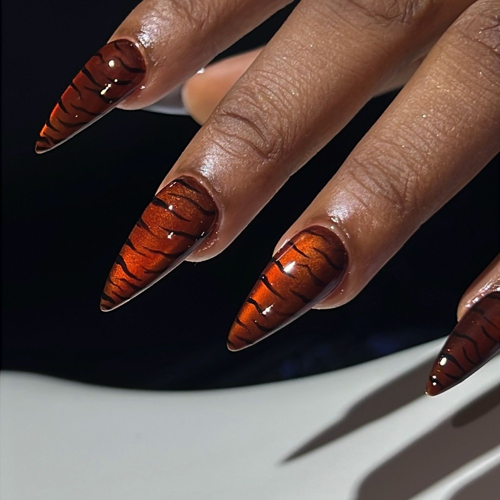 orange nail designs