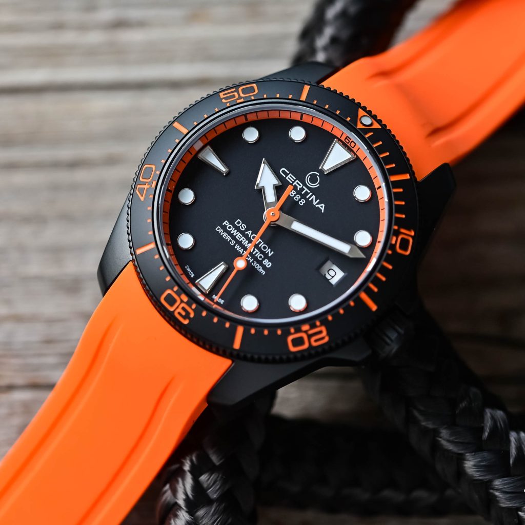 2026 Certina DS Action Diver 38mm Black PVD Coloured Accents Padel - review - 6