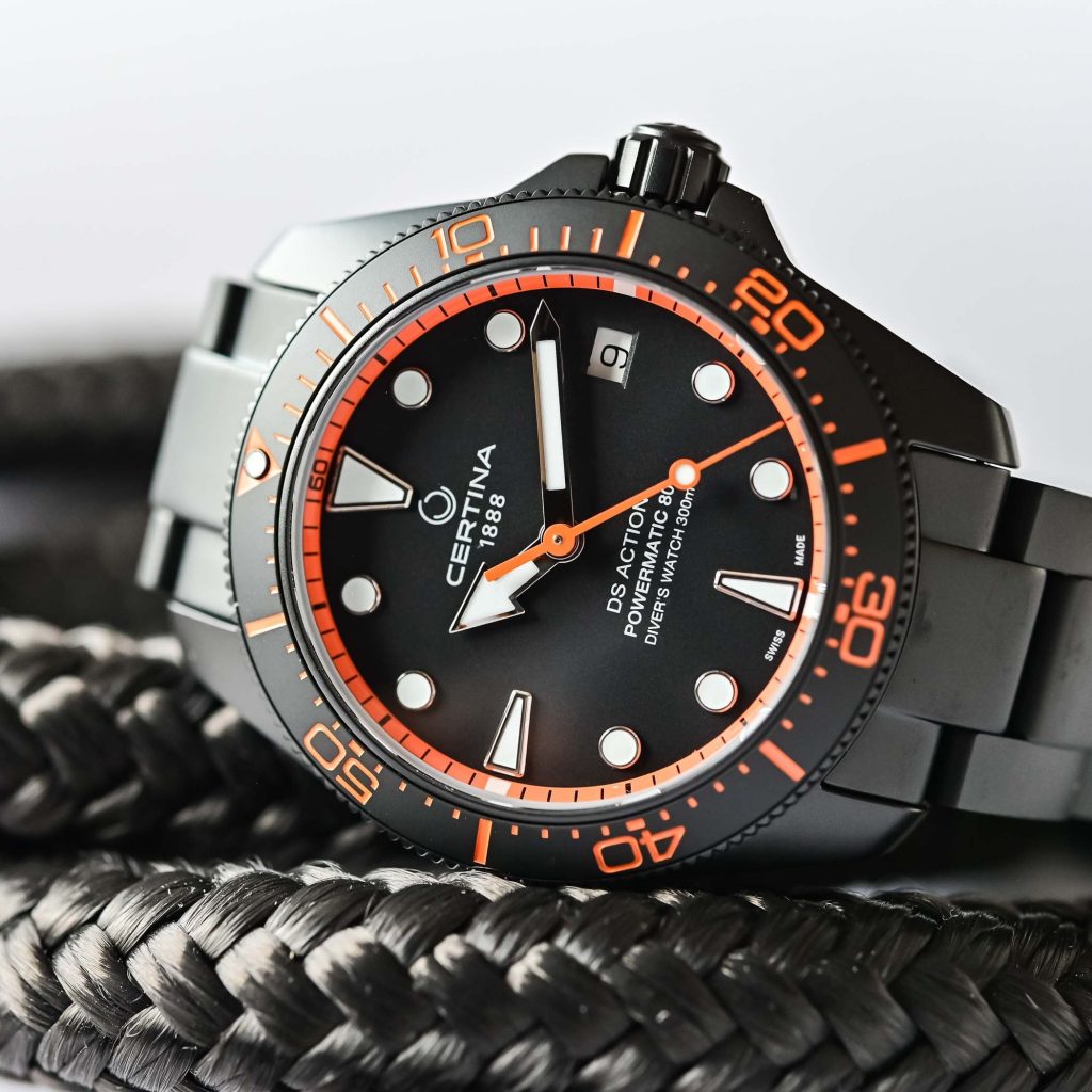 2026 Certina DS Action Diver 38mm Black PVD Coloured Accents Padel - review - 9