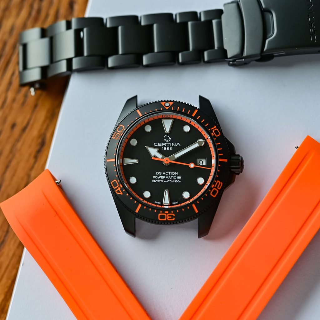 2026 Certina DS Action Diver 38mm Black PVD Coloured Accents Padel - review - 8
