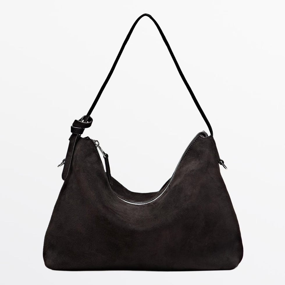 Medium Suede Shoulder Bag
