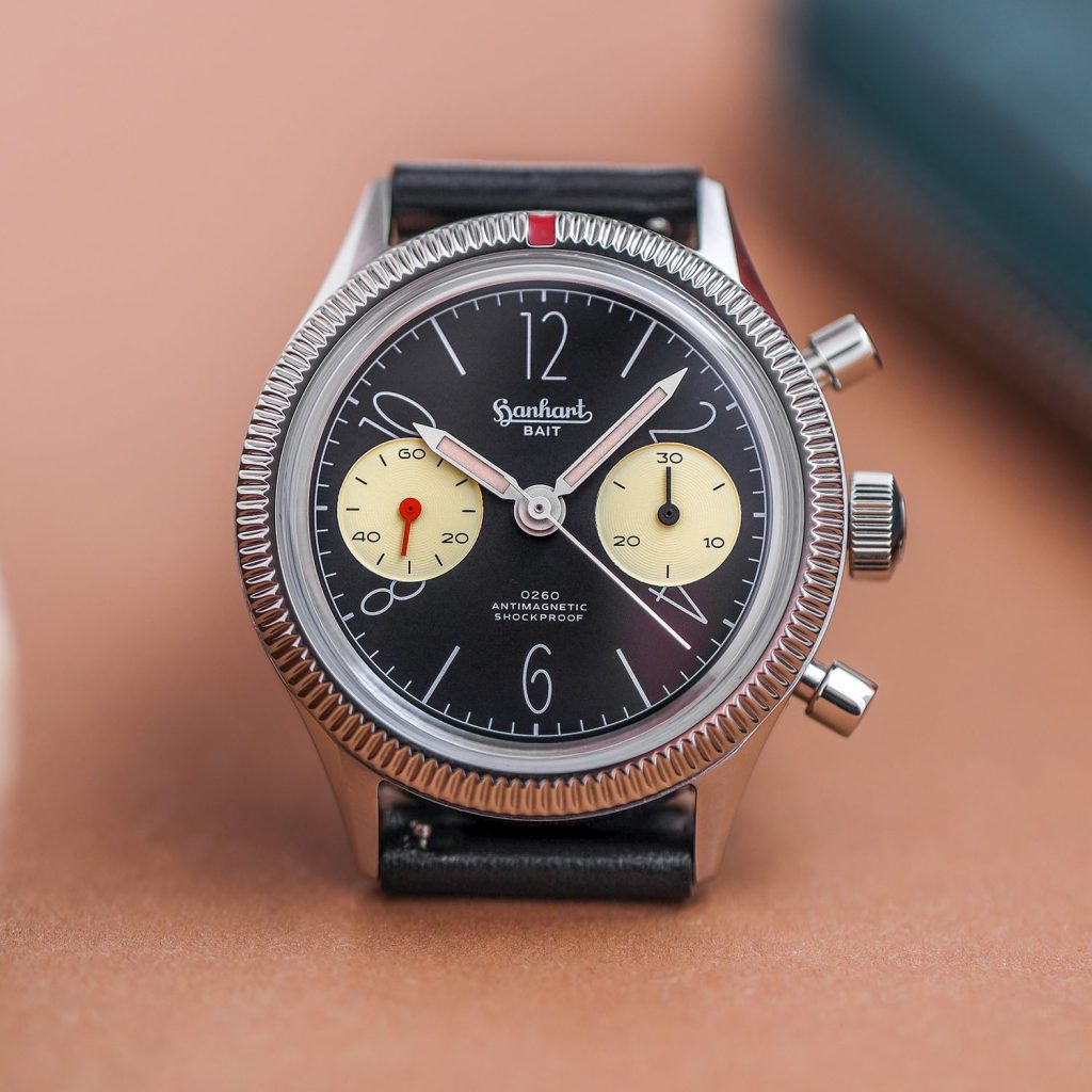 Hanhart 417 ES x 0260 x BAIT chronograph 39mm vintage racing - 6