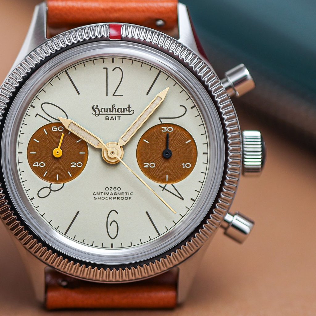 Hanhart 417 ES x 0260 x BAIT chronograph 39mm vintage racing - 3