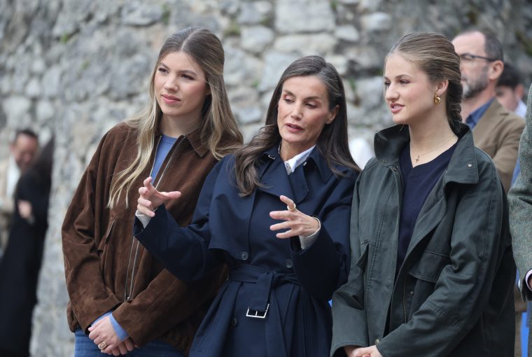 llanes, spain october 24 queen letizia, princess leonor and infanta sofia during their visit to llanes on 24 october 2026, in llanes asturias, spain photo by raul terreleuropa press via getty images