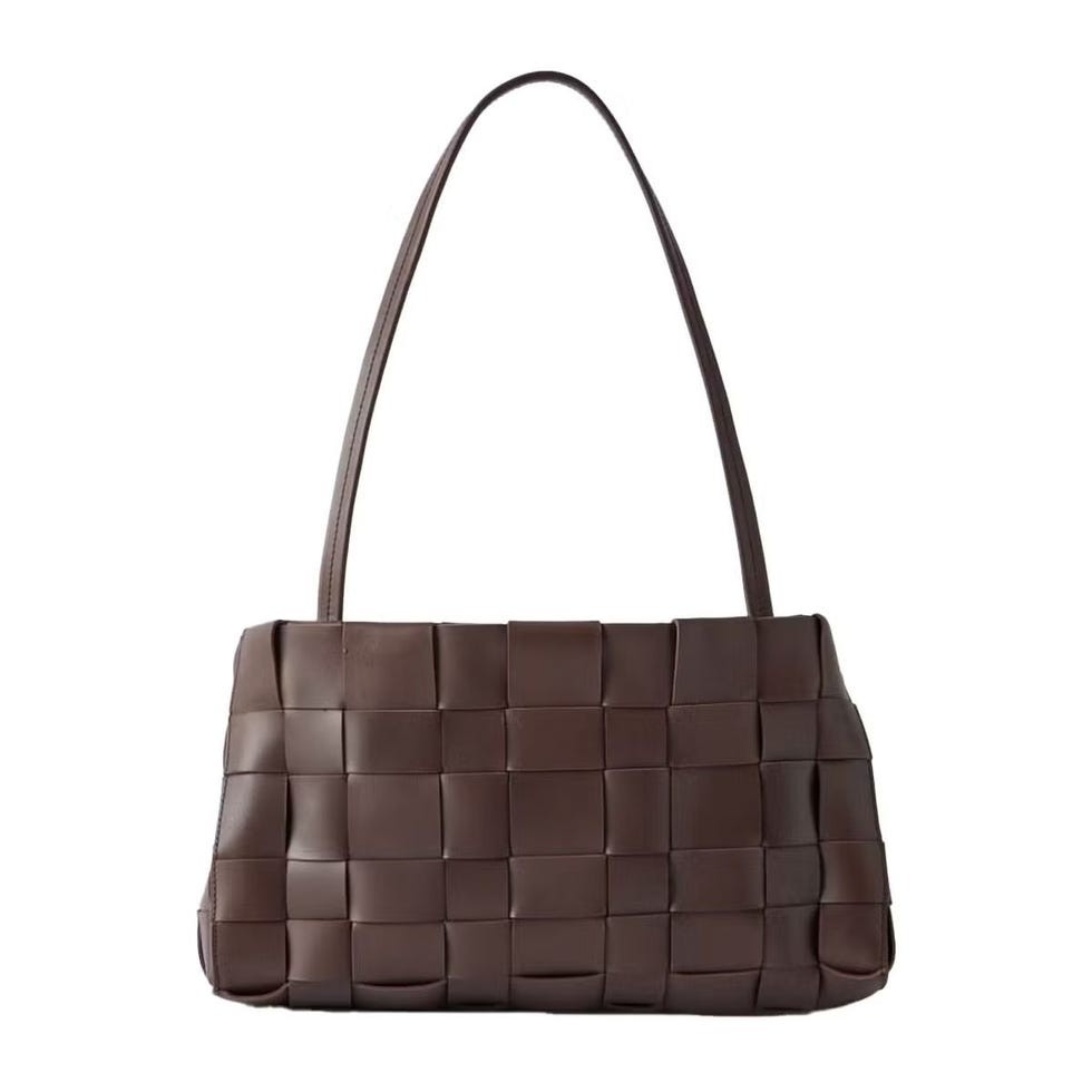 Woven Leather Shoulder Bag