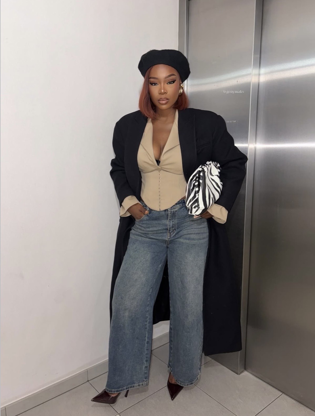 wide-leg jeans fall styling