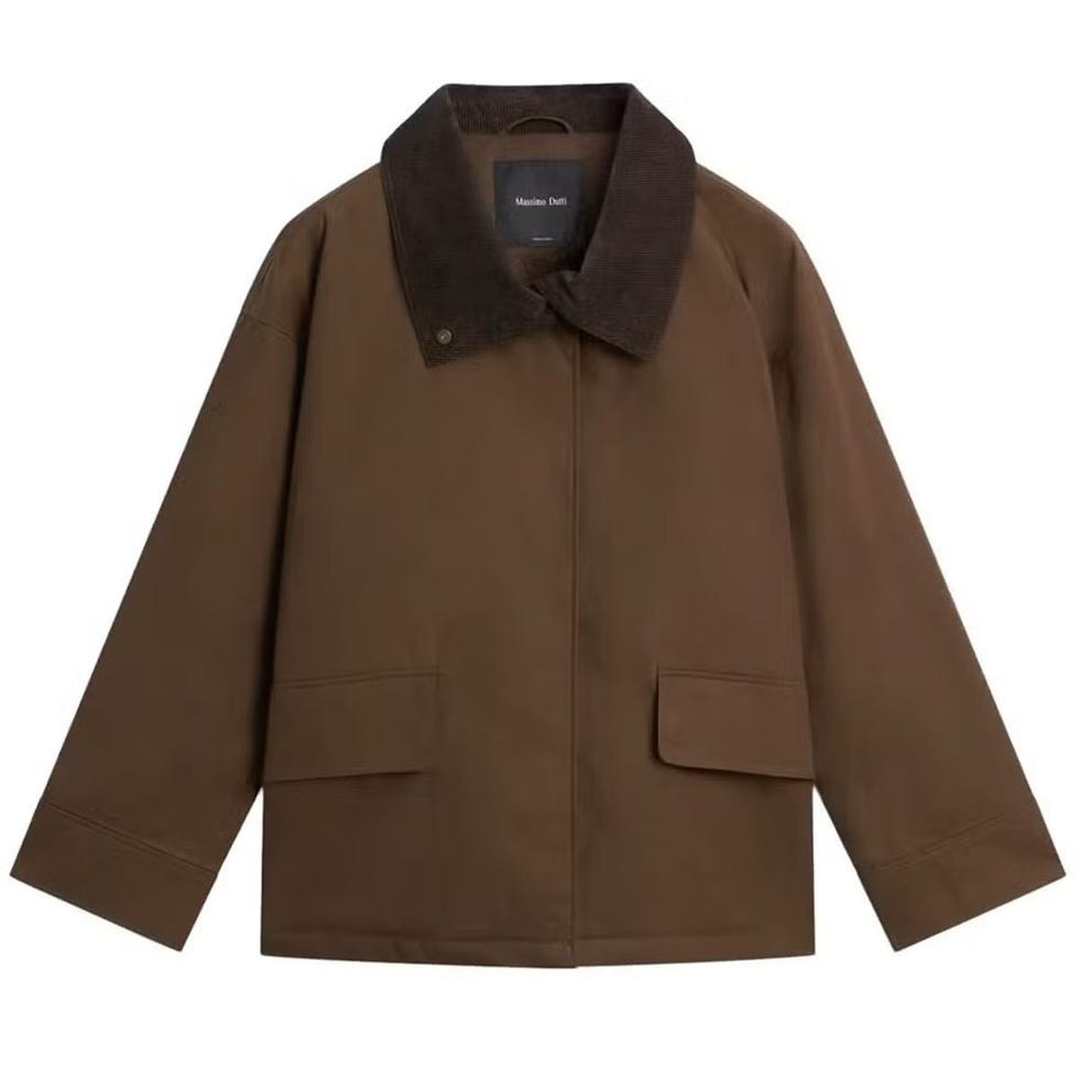 Waxed High-Neck Corduroy Jacket