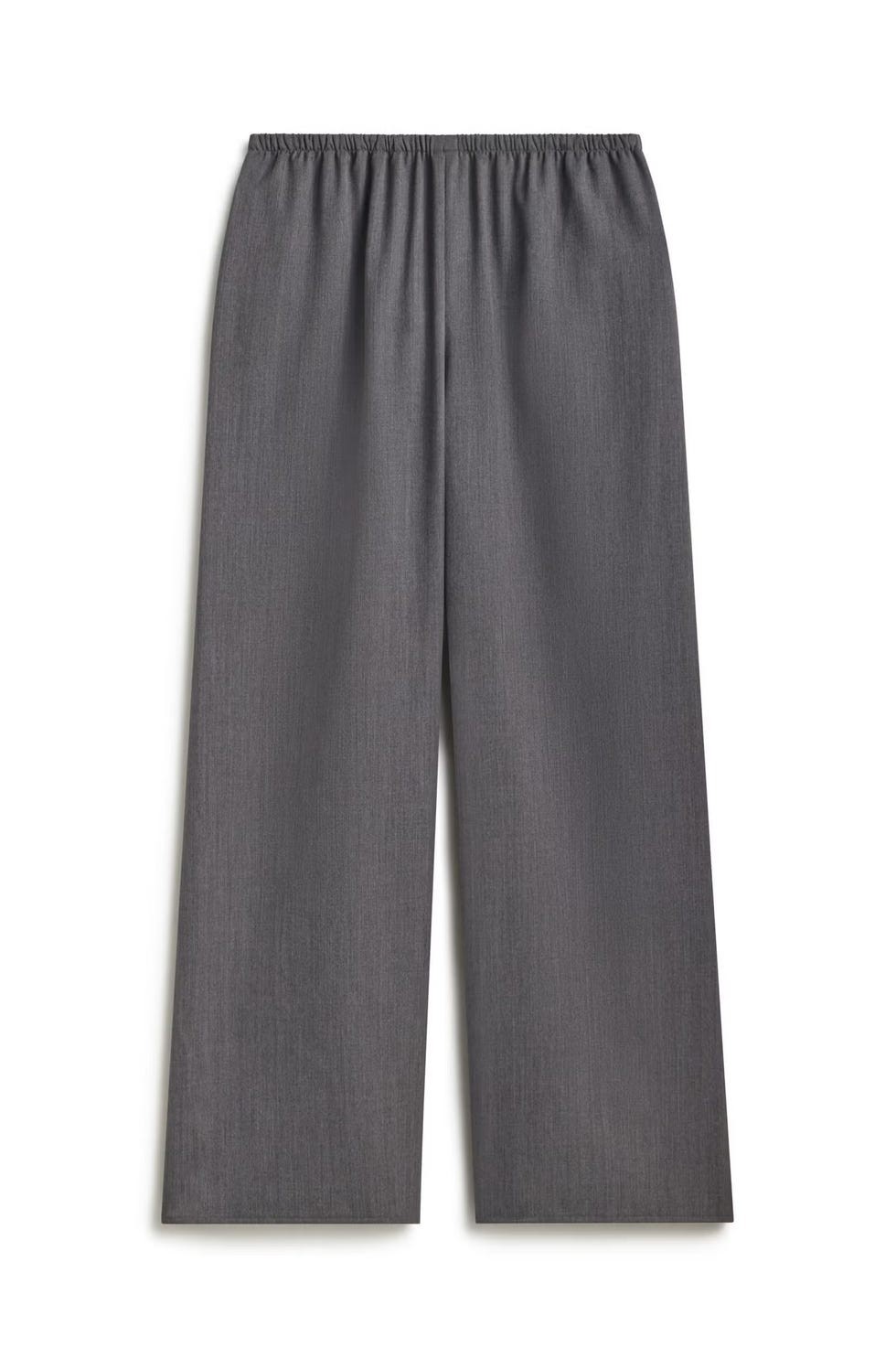 Wool Wide-Leg Pull-On Pant