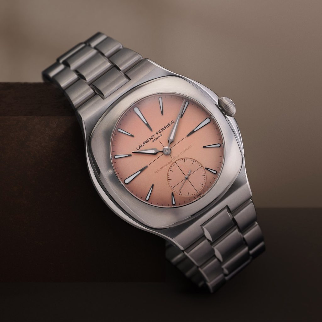 Laurent Ferrier Grand Sport Tourbillon Pursuit titanium salmon