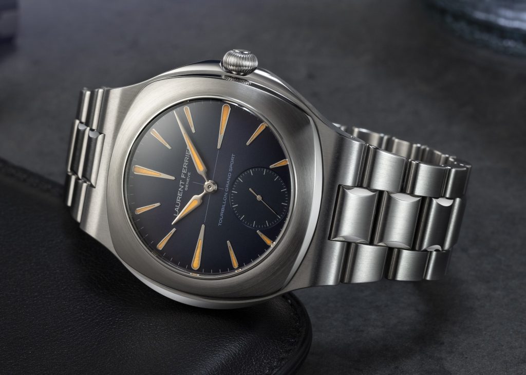 Laurent Ferrier Grand Sport Tourbillon Steel Bracelet Blue dial 2020