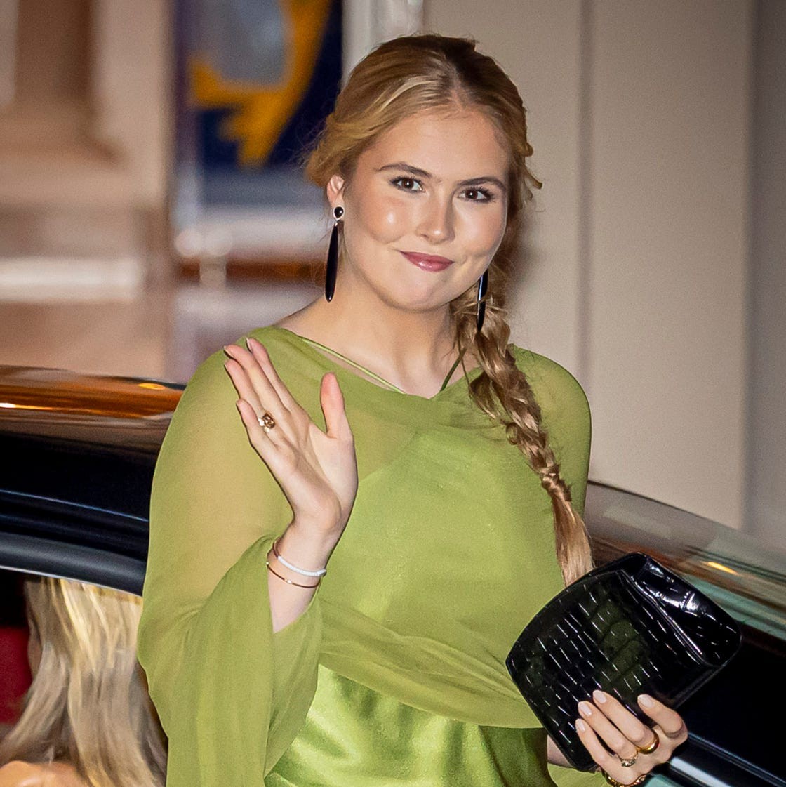 the hague, netherlands october 27 princess amalia of the netherlands arrive at palace noordeinde to host a dinner for the council of state on october 27, 2026 in the hague, netherlands photo by patrick van katwijkgetty images