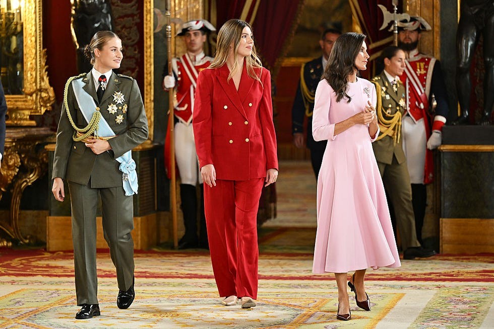 madrid, spain october 12 crown princess leonor of spain, princess sofia of spain and queen letizia of spain during the 2026 national day of spain on october 12, 2026 in madrid, spain photo by carlos alvarezgetty images